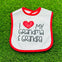 Baby One Red & White Towel Bib BB2007